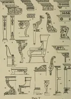 An illustration from The practical cabinet maker and furniture designer's assistant, with essays on history of furniture, taste in design, color and materials, with full explanation of the canons of good taste in furniture .. (1910)