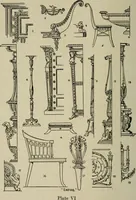 An illustration from The practical cabinet maker and furniture designer's assistant, with essays on history of furniture, taste in design, color and materials, with full explanation of the canons of good taste in furniture .. (1910)