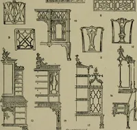 An illustration from The practical cabinet maker and furniture designer's assistant, with essays on history of furniture, taste in design, color and materials, with full explanation of the canons of good taste in furniture .. (1910)