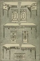 An illustration from The practical cabinet maker and furniture designer's assistant, with essays on history of furniture, taste in design, color and materials, with full explanation of the canons of good taste in furniture .. (1910)