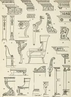 An illustration from The practical cabinet maker and furniture designer's assistant, with essays on history of furniture, taste in design, color and materials, with full explanation of the canons of good taste in furniture .. (1910)