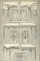 An illustration from The practical cabinet maker and furniture designer's assistant, with essays on history of furniture, taste in design, color and materials, with full explanation of the canons of good taste in furniture .. (1910)
