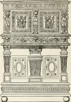 An illustration from The practical cabinet maker and furniture designer's assistant, with essays on history of furniture, taste in design, color and materials, with full explanation of the canons of good taste in furniture .. (1910)