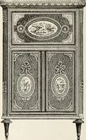 An illustration from The practical cabinet maker and furniture designer's assistant, with essays on history of furniture, taste in design, color and materials, with full explanation of the canons of good taste in furniture .. (1910)