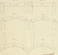 An illustration from Practical carpentry, joinery, and cabinet-making : being a new and complete system of lines for the use of workmen, founded on accurate geometrical and mechanical principles ... / by Peter Nicholson ; revised by Thomas Tredgold (1853)