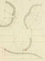 An illustration from Practical carpentry, joinery, and cabinet-making : being a new and complete system of lines for the use of workmen, founded on accurate geometrical and mechanical principles ... / by Peter Nicholson ; revised by Thomas Tredgold (1853)