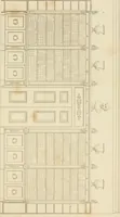 An illustration from Practical carpentry, joinery, and cabinet-making : being a new and complete system of lines for the use of workmen, founded on accurate geometrical and mechanical principles ... / by Peter Nicholson ; revised by Thomas Tredgold (1853)