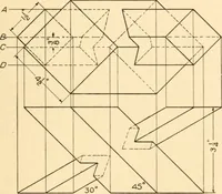 An illustration from A practical course in mechanical drawing for individual study and shop classes, trade and high schools (1912)