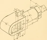 An illustration from A practical course in mechanical drawing for individual study and shop classes, trade and high schools (1912)