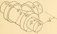 An illustration from A practical course in mechanical drawing for individual study and shop classes, trade and high schools (1912)
