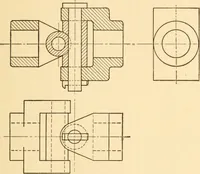 An illustration from A practical course in mechanical drawing for individual study and shop classes, trade and high schools (1912)