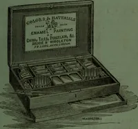 An illustration from Practical instructions in enamel painting on glass, china, tiles, etc., : to which is added full instructions for the manufacture of the vitreous pigments required, with twelve pages of instructions (1874)
