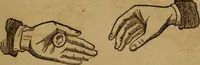 An illustration from The practical magician and ventriloquist's guide : a practical manual of fireside magic and conjuring illusions : containing also complete instructions for acquiring & practising the art of ventriloquism (1876)