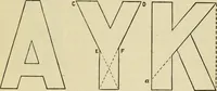 An illustration from A practical manual of house-painting, graining, marbling and sign-writing : containing full information on the processes of house-painting in oil and distemper, the formation of letters and practice of sign-writing, the principles of decorative art, a course of elementary drawing for house-painters, writers, etc., and a collection of useful receipts ; with nine coloured illustrations of woods and marbles, and numerous wood engravings (1888)