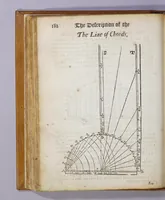 Picture 6 of 8 from Practical navigation; or, An introduction to the whole art. : Containing many useful geometrical definitions and problems; the doctrine of plain and spherical triangles; plain Mercator, and great-circle-sailing; sundry useful problems in astronomy; the use of instruments; the azimuth-compass; ring-dyal; variation compass; the fore-staff, quadrant, plough, and nocturnal; the plain scale, Gunter's scale, sinical quadrant; plain chart; Mercator's-chart; both globes; the inclinatory-needle, and virtues of the load-stone; useful tables of the moon's age, of the tides, of the sun's place, declination, and right-ascension; of the stars right-ascension and declination; the latitude and longitude of places; and a table of meridional parts; likewise a new traverse-table, and the use thereof in keeping a reckoning at sea: also a table of 10000 logarithms, and of the log, sines, tangents and secants. (1680), leaf 208