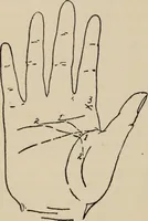 An illustration from Practical palmistry : a reliable treatise on the art of character reading and methods of recalling past and foretelling future events upon examination of the hand (1904)
