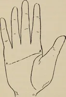 An illustration from Practical palmistry : a reliable treatise on the art of character reading and methods of recalling past and foretelling future events upon examination of the hand (1904)