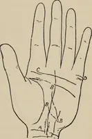 An illustration from Practical palmistry : a reliable treatise on the art of character reading and methods of recalling past and foretelling future events upon examination of the hand (1904)