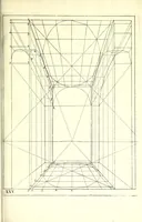 An illustration from Practical perspective; or, Perspective made easie. Teaching by the opticks, how to delineate all bodies, buildings, or landskips, &c. By the catoptricks, how to delineate confused appearances, so as when seen in a mirror or pollisht body of any intended shape, the reflection shall shew a designe. By the dioptircks [sic], how to draw parts of many figures into one, when seen through a glass or christal cut into many faces.. (1670)