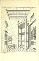 An illustration from Practical perspective; or, Perspective made easie. Teaching by the opticks, how to delineate all bodies, buildings, or landskips, &c. By the catoptricks, how to delineate confused appearances, so as when seen in a mirror or pollisht body of any intended shape, the reflection shall shew a designe. By the dioptircks [sic], how to draw parts of many figures into one, when seen through a glass or christal cut into many faces.. (1670)