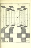 An illustration from Practical perspective; or, Perspective made easie. Teaching by the opticks, how to delineate all bodies, buildings, or landskips, &c. By the catoptricks, how to delineate confused appearances, so as when seen in a mirror or pollisht body of any intended shape, the reflection shall shew a designe. By the dioptircks [sic], how to draw parts of many figures into one, when seen through a glass or christal cut into many faces.. (1670)