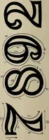 An illustration from Practical phrases of show card writing; a complete manual of the best and latest methods of brush and pen lettering with comprehensive color notes embracing all the most appropriate alphabets, abundantly and accurately illustrated with full description of all the materials necessary (1922)