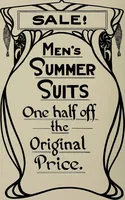 An illustration from Practical phrases of show card writing; a complete manual of the best and latest methods of brush and pen lettering with comprehensive color notes embracing all the most appropriate alphabets, abundantly and accurately illustrated with full description of all the materials necessary (1922)