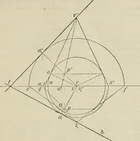 An illustration from Practical plane and solid geometry for advanced students, including graphic statics, adapted to the requirements of the South Kensington syllabus (1899)