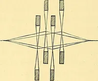 An illustration from A practical treatise on weaving and designing of textile fabrics : with chapters on the principles of construction of the loom, calculations and colour (1879)