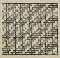 An illustration from A practical treatise on the construction of the power-loom and the art of weaving : all descriptions of texture produced by leaves of heddles : illustrated with diagrams, with calculations and instructions for the production of cotton, woollen, linen, and jute fabrics : intended as a textbook for those engaged in the trade (1887)