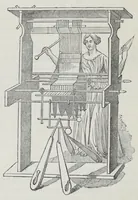 An illustration from A practical treatise on weaving by hand and power looms : intended as a text book for manufacturers by hand and power looms, and power loom engineers and especially designed to forward the extension of machinery to all kinds of plain weaving (1846)