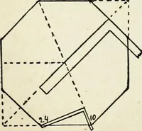 An illustration from A practical treatise on the steel square and its application to everyday use : being an exhaustive collection of steel square problems and solutions, "old and new", with many original and useful additions, forming a complete encyclopedia of steel square knowledge, together with a brief history of the square, and description of tables, keys and other aids and attachments (1903)
