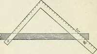 An illustration from A practical treatise on the steel square and its application to everyday use : being an exhaustive collection of steel square problems and solutions, "old and new", with many original and useful additions, forming a complete encyclopedia of steel square knowledge, together with a brief history of the square, and description of tables, keys and other aids and attachments (1903)