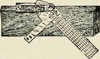An illustration from A practical treatise on the steel square and its application to everyday use : being an exhaustive collection of steel square problems and solutions, "old and new", with many original and useful additions, forming a complete encyclopedia of steel square knowledge, together with a brief history of the square, and description of tables, keys and other aids and attachments (1903)