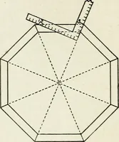 An illustration from A practical treatise on the steel square and its application to everyday use : being an exhaustive collection of steel square problems and solutions, "old and new", with many original and useful additions, forming a complete encyclopedia of steel square knowledge, together with a brief history of the square, and description of tables, keys and other aids and attachments (1903)