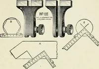 An illustration from A practical treatise on the steel square and its application to everyday use : being an exhaustive collection of steel square problems and solutions, "old and new", with many original and useful additions, forming a complete encyclopedia of steel square knowledge, together with a brief history of the square, and description of tables, keys and other aids and attachments (1903)