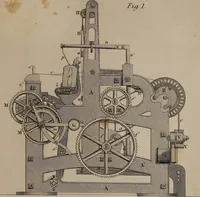 An illustration from A practical treatise on weaving by hand and power looms : intended as a text book for manufacturers by hand and power looms, and power loom engineers ... (1846)