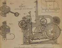 An illustration from A practical treatise on weaving by hand and power looms : intended as a text book for manufacturers by hand and power looms, and power loom engineers ... (1846)