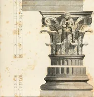 An illustration from Practice of architecture : containing the five orders of architecture and an additional column and entablature, with all their elements and details explained and illustrated, for the use of carpenters and practical men. (1835)