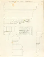 An illustration from Practice of architecture : containing the five orders of architecture and an additional column and entablature, with all their elements and details explained and illustrated, for the use of carpenters and practical men. (1835)