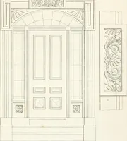 An illustration from Practice of architecture : containing the five orders of architecture and an additional column and entablature, with all their elements and details explained and illustrated, for the use of carpenters and practical men. (1835)