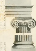 An illustration from Practice of architecture : containing the five orders of architecture and an additional column and entablature, with all their elements and details explained and illustrated, for the use of carpenters and practical men. (1835)