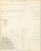 An illustration from Practice of architecture : containing the five orders of architecture and an additional column and entablature, with all their elements and details explained and illustrated, for the use of carpenters and practical men. (1835)