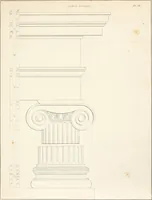 An illustration from Practice of architecture : containing the five orders of architecture and an additional column and entablature, with all their elements and details explained and illustrated, for the use of carpenters and practical men. (1835)