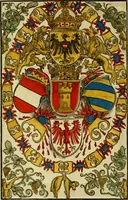 An illustration from Praeclara Ferdinãdi. Cortesii de noua maris oceani Hyspania narratio : sacratissimo. ac inuictissimo Carolo Romanoru imperatori semper augusto, Hyspaniaru, &c regi anno domini. M.D.XX. transmissa : in qua continentur plurima scitu, & admiratione digna circa egregias earu p[er]uintiaru vrbes, incolaru mores, pueroru sacrificia, & religiosas personas, potissimuq[ue] de celebri ciuitate Temixtitan variisq[ue] illi[us] mirabilib[us], que legete mirifice delectabut (1524)