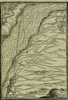 An illustration from Pratica manvale di arteglieria : nella quale si tratta della inuentione di essa, dell'ordine di condurla, & piantarla sotto à qualunque fortezza, fabricar mine da far volar in alto le fortezze, spianar le montagne, diuertir l'acque offensiue i regni & prouincie, tirar co i pezzi in molti & diuersi modi, far fuochi artificiali : con altri bellissimi secreti all'essercitio dell'arteglieria appartenenti (1586)