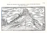 Picture 25 of 38 from Prattica manuale dell'artiglieria : doue si tratta dell'eccellenza, & origine dell'arte militare, e delle machine vsate da gli antichi : dell'inuentione della poluere, & artiglieria : del modo di condurla per acqua, e per terra, e piantarla in qual si voglia impresa : di fabricar le mine per mandar' in aria fortezze, e montagne : di fuochi artificiali : e di varij secreti, & importantissimi auuertimenti all'vso della guerra vtilissimi, e necessarij : e nel fine d'vn molto copioso, & importante essamine de'bombardieri ... (1606), leaf 267