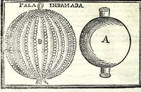Picture 37 of 38 from Prattica manuale dell'artiglieria : doue si tratta dell'eccellenza, & origine dell'arte militare, e delle machine vsate da gli antichi : dell'inuentione della poluere, & artiglieria : del modo di condurla per acqua, e per terra, e piantarla in qual si voglia impresa : di fabricar le mine per mandar' in aria fortezze, e montagne : di fuochi artificiali : e di varij secreti, & importantissimi auuertimenti all'vso della guerra vtilissimi, e necessarij : e nel fine d'vn molto copioso, & importante essamine de'bombardieri ... (1606), leaf 346