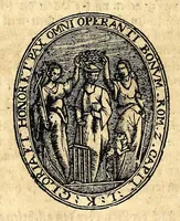 An illustration from Praxis perspectivae : das ist, von Verzeichnungen ein aussführlicher Bericht, darinnen das jenige was die Scenographi erfordert, begrieffen, vnd in welchen allerley dinge vff allerley Stände in ein Perspectivischen Auffzug zu bringen gelehret : auch das was wundersam hierbey sich begeben kan, erkläret wird ... (1615)