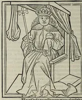 An illustration from Prefatio magistri Ioha[n]nis de thwrocz : in primu[m] libru[m] Chronice hungaror[um] foeliciter incipit